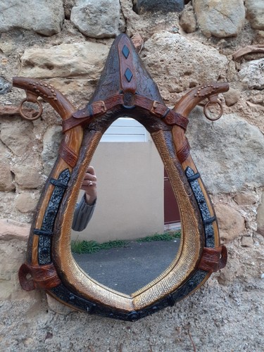 Miroir vintage forme collier - vintage,