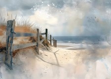 Sentier de plage serein art