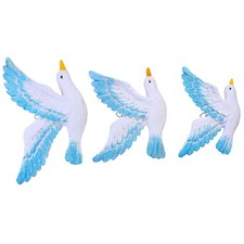  3 pièces résine mouette en forme d'ornement créatif décoration de la maison
