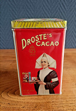Boite à café publicitaire/Boîte rouge vintage Droste’s Cacao/Rangement cuisine
