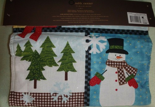 Table runner holiday snowman - table,