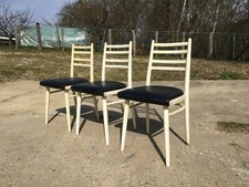 3 chaises vintage 50 blanc et