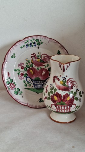 Broc assiette faïence - broc, et