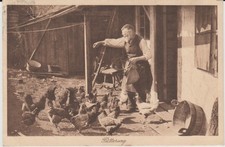 CPA FÜTTERUNG (ALLEMAGNE) PAYSAN DONNANT A MANGER A SES POULES