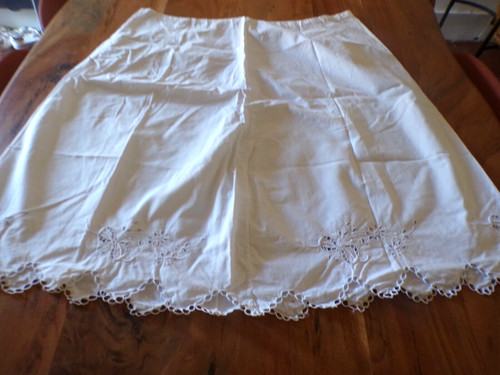 Jupon ancien coton blanc - jupon,