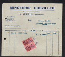 LEZIGNE (49) MOULIN / FARINE "MINOTERIE CHEVILLER" en 1939