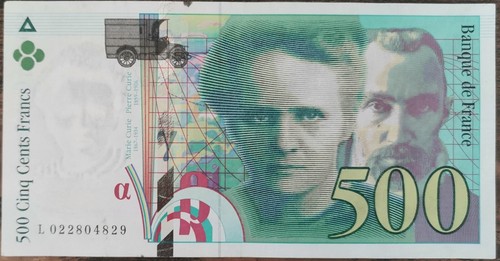 Billet 500 francs pierre et - 500,