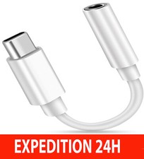 Adaptateur USB Type C à Jack 3.5mm Câble Convertisseur Ecouteurs Casque Audio