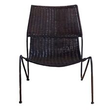 FREDERICK WEINBERG Chauffeuse Vintage Low Chair Rotin Conran Caillette