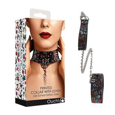 SM & Bondage Collier Laisse Tattoo Style - OUCH