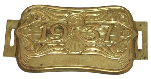 Plaque fiscale vélo 1937 - plaque, de