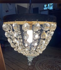 Lustre Pampilles Plafonnier 25cm Diamètre