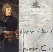 Signé ; Napoleon BONAPARTE -