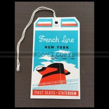PAQUEBOT SS FRANCE ETIQUETTE