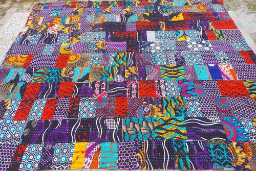 Dessus lit patchwork tribal - dessus,