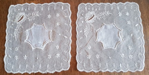 Napperons anciens en tulle - napperons, -anciens