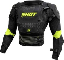 Gilet Veste Protectrice Shot Optimal 2.0 Cross Enduro Jaune Noir Moto Cross