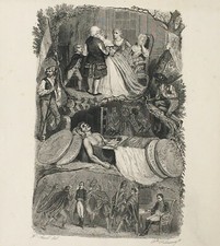  Gravure Ancienne  LOUIS XVI au Temple XIXè Delannoy et Staal 19ème