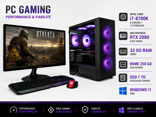 Gamer intel core 8700k - pc,