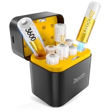 Pile Rechargeable AA Lithium avec Chargeur Piles AA Rechargeables 1.5V 3600mW...