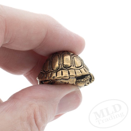 Mini brass turtle - turtle, 1"