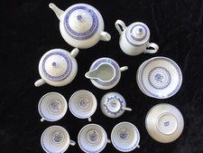 SERVICE A THE CHINOIS pour 6 Personne/19 PIECES/ PORCELAINE BLEUE MADE IN CHINA