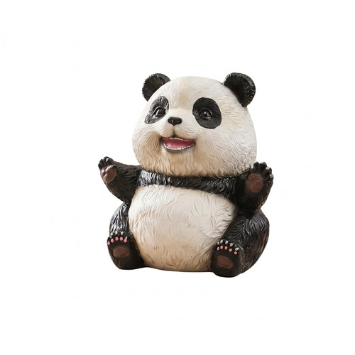 Figurine panda assis résine - panda,