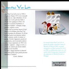 Verre contemporain fiches 50 verriers rare et complet VAN LITH MORTIN KUBINSKY