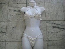 New 2pc White PVC bra set