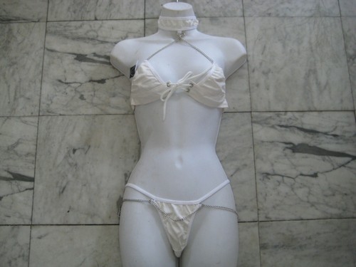 New 2pc white pvc bra - bra, set