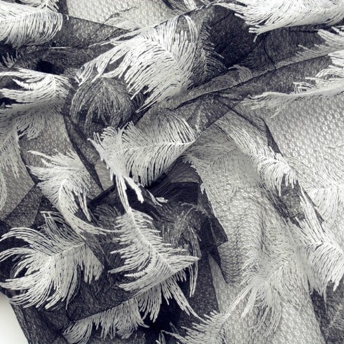 Tissu dentelle brodée à - en,