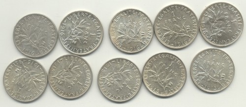 Pieces franc argent - de,