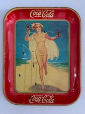 PLATEAU METAL COCA COLA - PIN UP - VINTAGE