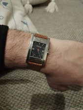 Montre  St Dupont Paris Rectangulaire Quartz Style Art Déco Fonctionne