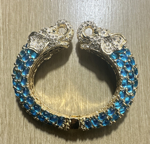 Elephant bangle bracelet with - bracelet,
