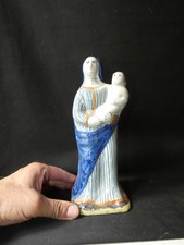 Vierge a l'enfant en faïence grande statuette de la Vierge a l'enfant  oc18