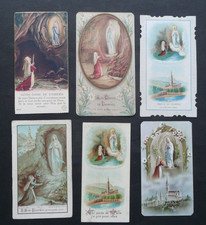 Lot de 6 anciennes  IMAGES PIEUSES RELIGIEUSES.. n 75.. N-D de LOURDES