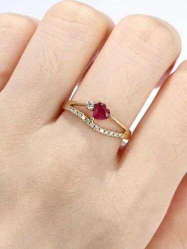 Bague tige fendue diamant