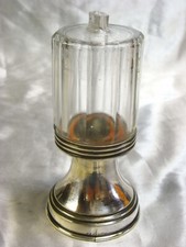 ANCIEN MOULIN MOUTADIER SALIERE POIVRIERE VERRE METAL ARGENTE ARGIT