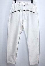 Vintage 1980s White Cotton High Waist Pants MARITHE+FRANCOIS GIRBAUD W31