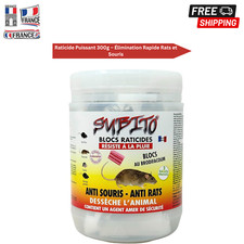 Raticide Professionnel Puissant 300g - Élimination Rapide des Rats et Souris FR