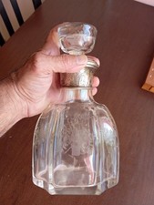 Superbe Carafe Cristal Et Argent Minerve 1900 -1920
