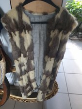 veste sans manches en peau de