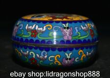 4.4 "Chine antique émail cloisonné bronze dynastie de stockage boîte ronde