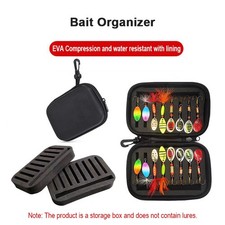 Boîte de Pêche à la Mouche Spinner Spinner Lure Bait Flies Storage Wallet Case