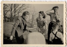Portrait groupe famille landau  - photo ancienne an. 1940 50