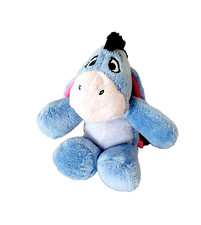 Doudou peluche Bourriquet 20 cm bleu rose mauve violet DISNEY Winnie l'ourson