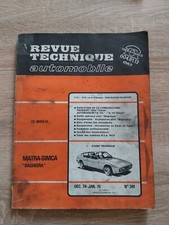 revue technique Matra Simca