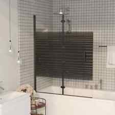 Cabine de Douche Pliable ESG 100x140 cm Noir Paroi de Baignoire Maison vidaXL