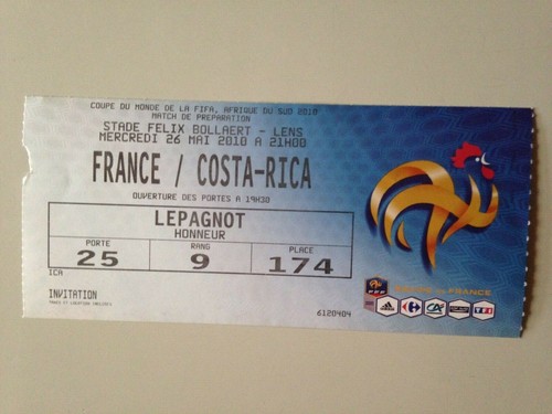 Ticket match france costa - -,